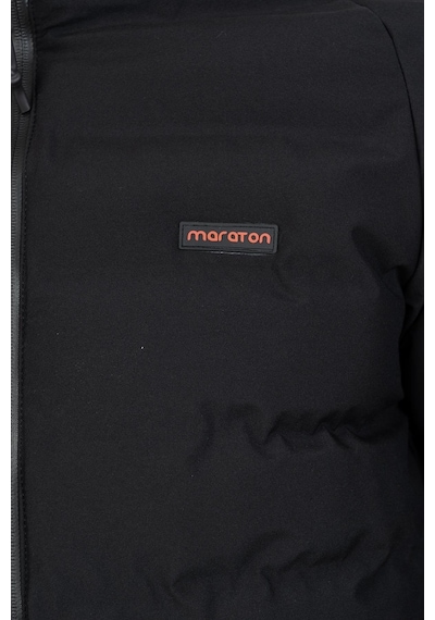 Maraton Sportswear Regular Erkek Kapşonlu Uzun Kol Basic Siyah Mont 21501-siyah Siyah