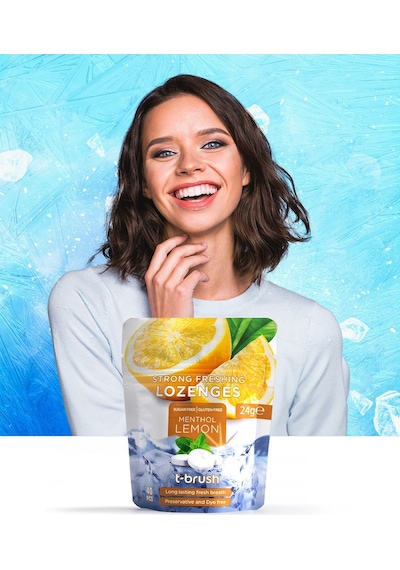 Tbrush Limon&Nane Aromalı Ferahlatıcı Ağız Tableti - Ağız Kokusu Önleyici Pastil-Şekersiz
