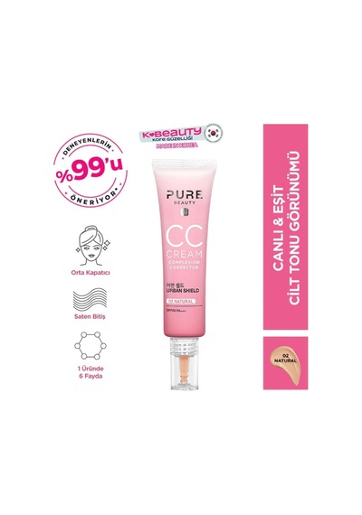 Spf50 Pa+++ Natural 02 Cc Cream 30 Ml Genel