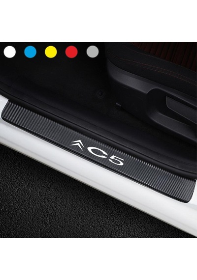 Citroen C5 Için Karbon Kapı Eşiği Sticker ( 4 Adet )