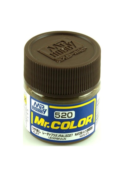 10 Ml. Lederbraun Mr.color Serisi Maket Boyası, Mr.hobby C520 Standart