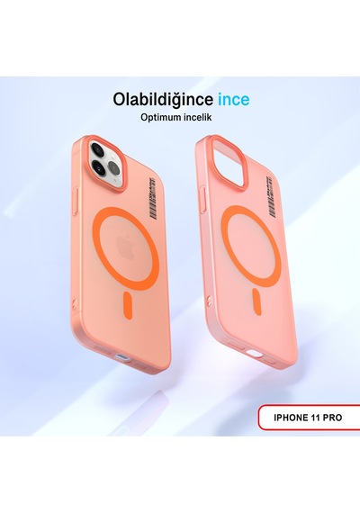 Apple iPhone 11 Pro Magsafe Uyumlu Mat Sert Klein Kılıf Çöl