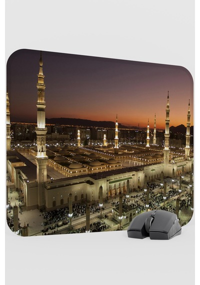 Mescid-i Nebi Medine V2 48x40 Xl Gaming Kauçuk Kaymaz Taban Mouse Pad Fare Altlığı