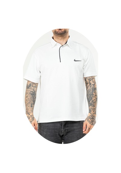 Nike Ef-4540 Erkek Polyester Mesh Polo Yaka T-shirt Beyaz