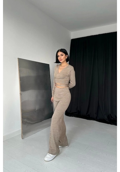 Defymoda Bej Triko Takım Bej