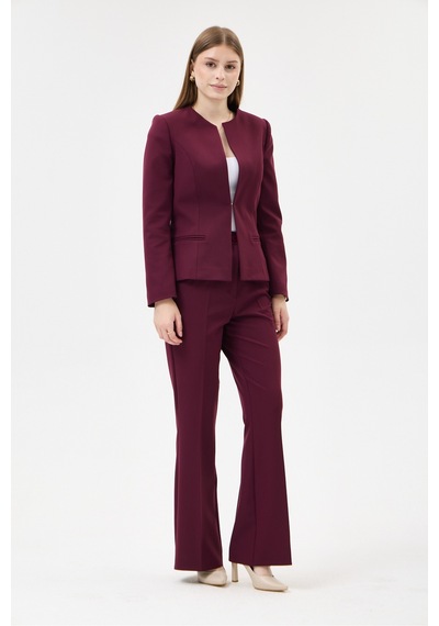 Velnara Moda Mürdüm Klasik Kadın Takım Elbise -sıfır Yaka Ceket & İspanyol Paça Pantolon Koyu Mürdüm - 927017052 Koyu Mürdüm Velnara Moda Mürdüm Klasik Kadın Takım Elbise -sıfır Yaka Ceket & İspanyol Paça Pantolon Koyu Mürdüm - 927017052 Koyu Mürdüm
