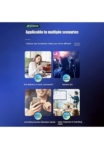 Kablosuz Mikrofon Wireless İkili Yaka Mikrofonu 3.5mm Aux Girişli Sokak Müzisyenleri Amfi Hoparlör Bilgisayar Youtub