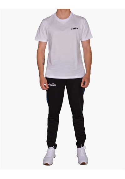 Diadora Ritim - Çocuk Likralı Siyah-mavi Eşofman Altı Siyah