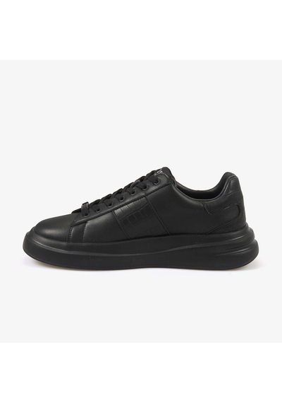 Guess Elba Deri Karışımlı Erkek Sneaker Ayakkabı Fmfeallep12 Siyah