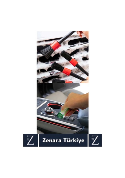 Dayanıklı Oto Araç Klima Koltuk Islak Kuru Kullanım Derin Temizlik Detaylı Temizlik Fırçası 6'lı Set