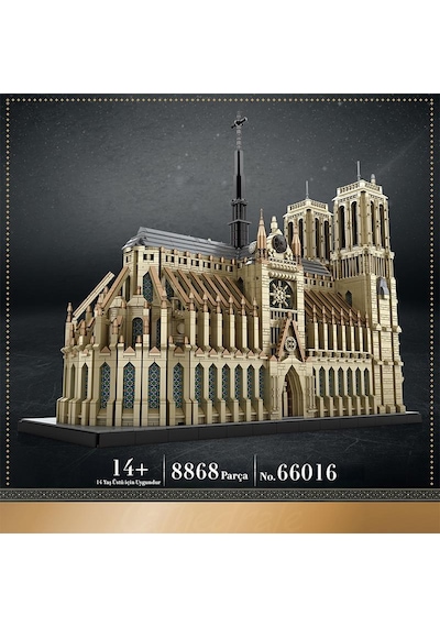 Reobrix 66016 Notre Dame Katedrali Yaratıcı Yapı Blok Seti Building Blocks Cathedral Of Notre Dame - 8315parça