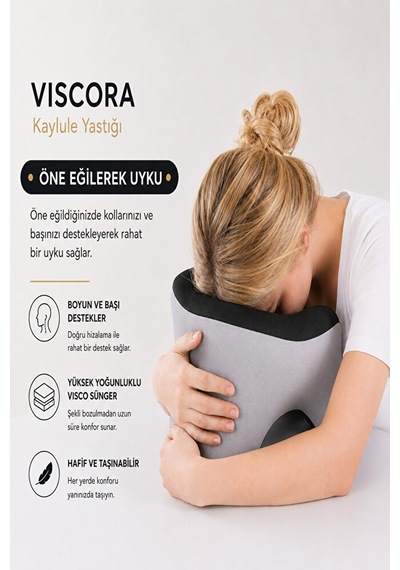 Kaylule Yastığı Şekerleme Ve Nap Yastığı, Boyun, Kol Ve Yüz Destekli Ergonomik Dinlenme Yastığı