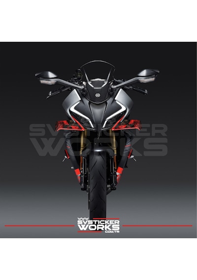 Cfmoto 450sr Kanat Kaplama Kanat Sticker Punisher Desen Yüksek Kalite Folyo Baskı Kırmızı