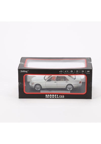 1:24 Ölçek Sesli Işıklı 4 Kapısı Kaput Ve Bagajı Açılan Stantlı Model Araç Beyaz Düz