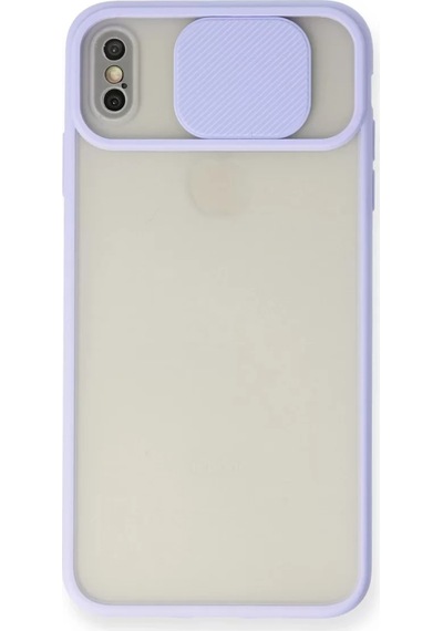 Newface Apple Apple iPhone Uyumlu  Xs Max Kılıf Palm Buzlu Kamera Sürgülü Silikon - Lila