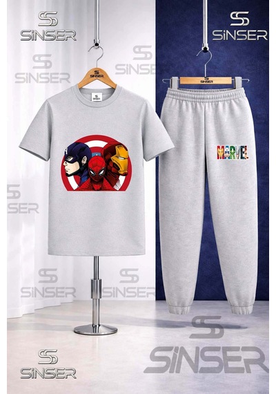 Ss Sinser Çocuk Marvel 3lu Kalkan Icınde 3lü Tişort Eşofman Takımı Çok Renkli