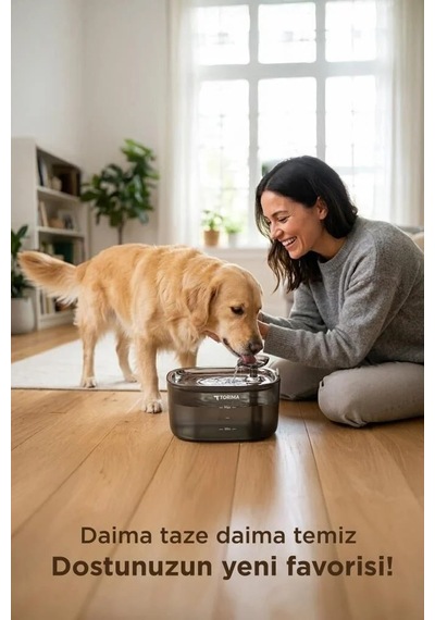 Özel Seri Susuzluk Gider Akıllı Kap Minik Dost Tpd01 Siyah Kedi Köpek Su Pınarı