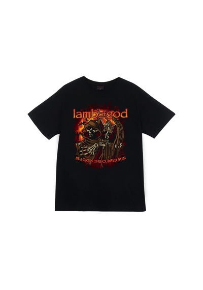 Stoned&Fame Unisex Siyah Lamb Of God Baskılı T-shirt SIYAH