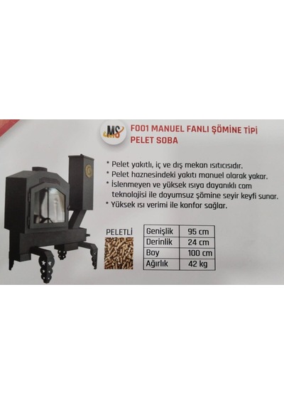 Pelet Sobası . F001 Manuel - Fanlı Şömine Tipi Pelet Soba