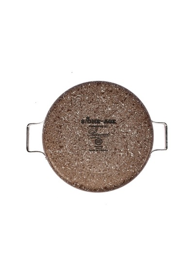 Brioni Stone-age Terra 32 Cm Çizilmez Yanmaz Yapışmaz İndüksiyonlu Basık Tencere Kahverengi
