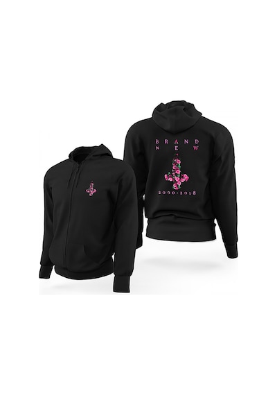Brand New Farewell Cross Siyah Fermuarlı Limited Edit. Kapşonlu Sweat Siyah