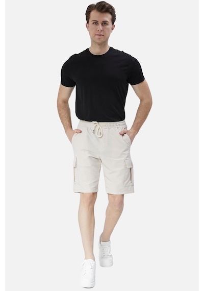 Beli Lastikli Kargo Cepli Standart Fit Bağcıklı Erkek Şort C360 001