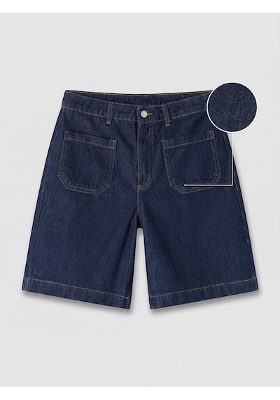 Lcw Jeans İndigo Bermuda Fit Kadın Jean Şort