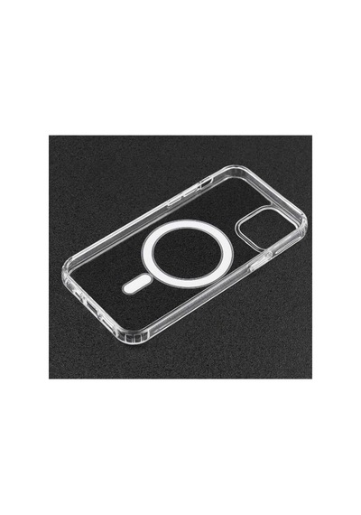 Apple iPhone Uyumlu   11 Magesafe Wireless Kılıf Köşe Korumalı Darbe Emici Şeffaf Sert Silikon R2569:no:11 Şeffaf