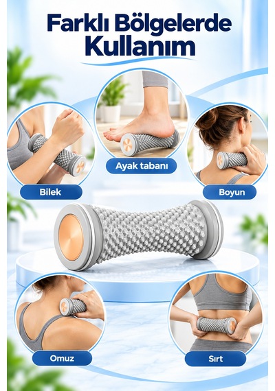 Mucit Home Ayak Masaj Silindiri - Derin Doku Masajı İçin Yüksek Performanslı Silindir Renkli