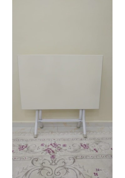 Netbazaars 60X90 Cm Şık Katlanır Masa - Sağlam Malzeme - Hızlı Gönderim Beyaz