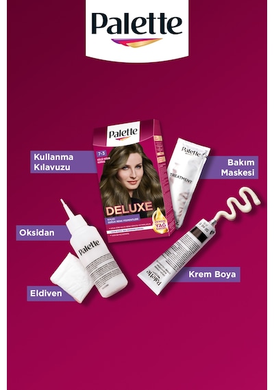 Palette Deluxe Yoğun Renkler 7 - 3 Küllü Yoğun Kumral Saç Boyası (455871819)