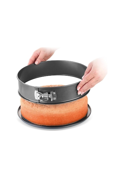 24cm Çelik Teflon Kek Kalıbı Kilitli Kelepçeli Yanma Yapışma Yapmayan Kilitli Yuvarlak Metal Kalıp Diğer