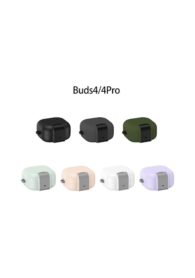 Samsung Galaxy Buds 4 Pro / Buds 4 İle Uyumlu Kılıf Standlı Kilitli Tpu Premium Matte Trip Case Beyaz