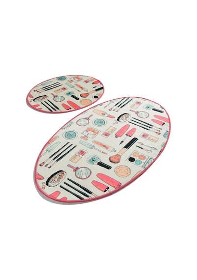 Makeup Djt 2 Lı Set Banyo Halısı Paspas Seti Çok Renkli