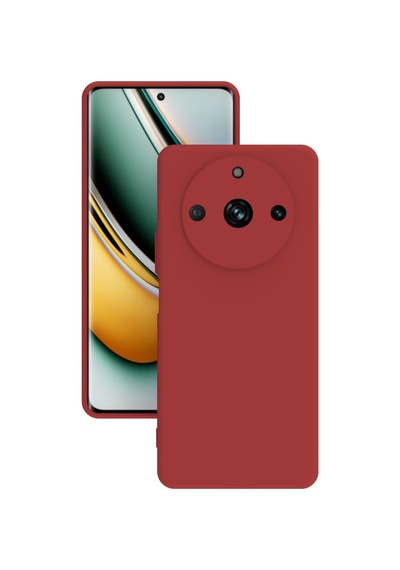 Realme 11 Pro Kılıf Kamera Korumalı Silikon Rubber Arka Kapak Kırmızı