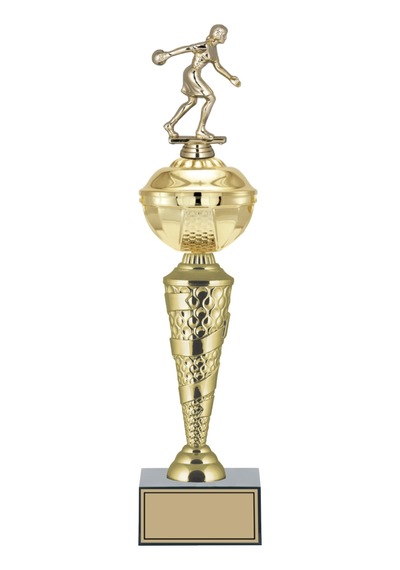 Odak Kupa - Figürlü Kupalar - Bowling Kadın Figürlü Kupalar Fg-075 C - 45 Cm Altın - Beyaz
