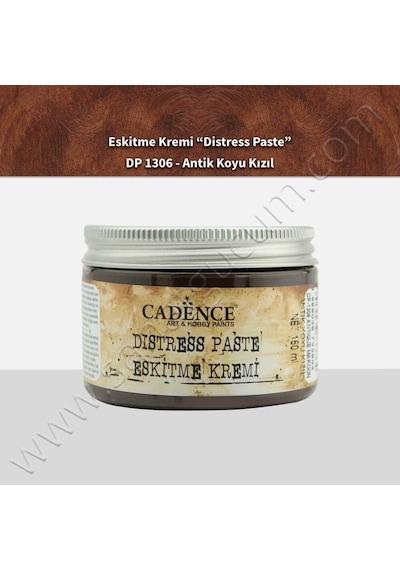 Cadence Distress Paste Eskitme Kremi 150 Ml. Antik Koyu Kızıl