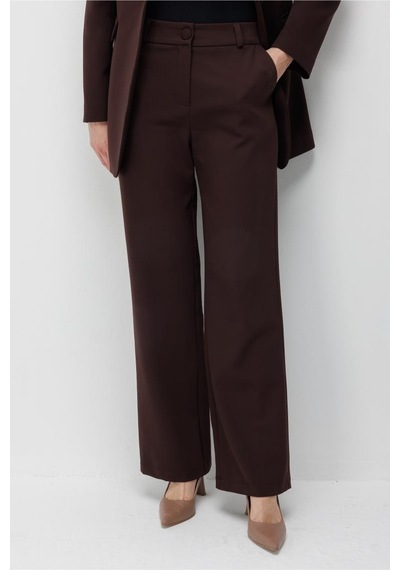 Mizalle Basic Double Klasik Kahve Pantolon Kahverengi