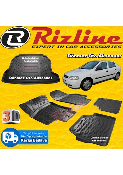Astra G 3D Paspas+Bagaj Havuz Siyah Sedan 1998-2009 Arası Rizline N11.22153