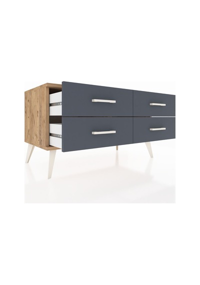 Hyperion Şifonyer 4 Raflı 88x44x48 Çam-çam/antrasit Çam/antrasit Hyperion Şifonyer 4 Raflı 88x44x48 Çam-çam/antrasit Çam/antrasit