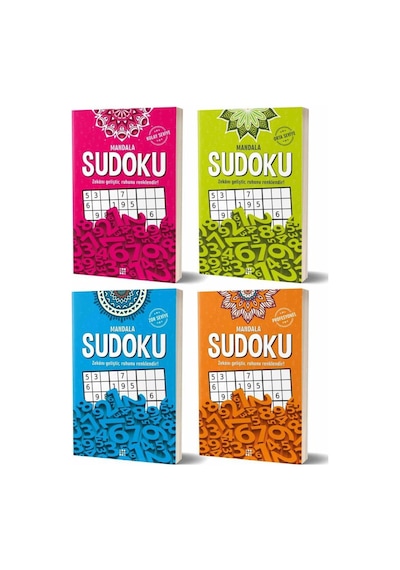 Mandala Sudoku Seti 4 Kitap (Kolay - Orta - Zor - Profesyonel)