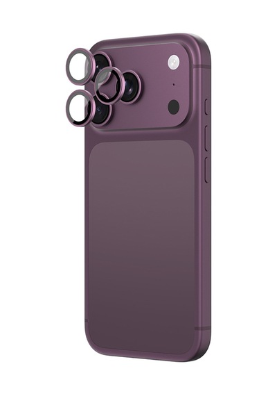 Apple iPhone Uyumlu 18 Pro Max Amazingthing Radix Vision Parlama Önleyici Kamera Lens Koruyucu Aparatlı Mor
