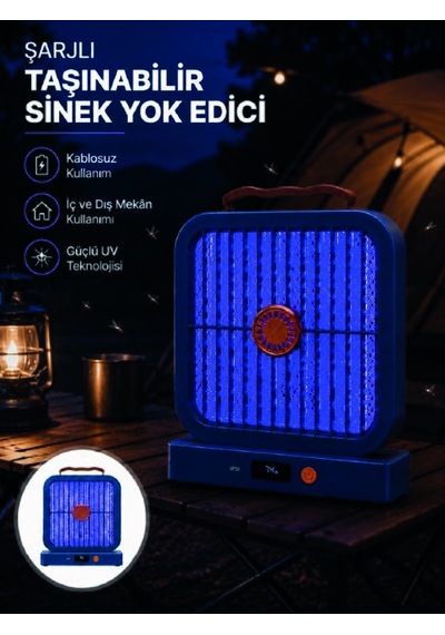 Elektrikli Sinek Öldürücü 365nm Uv Işıklı Masaüstü Cihaz Mavi Renk Aklby-bsva58