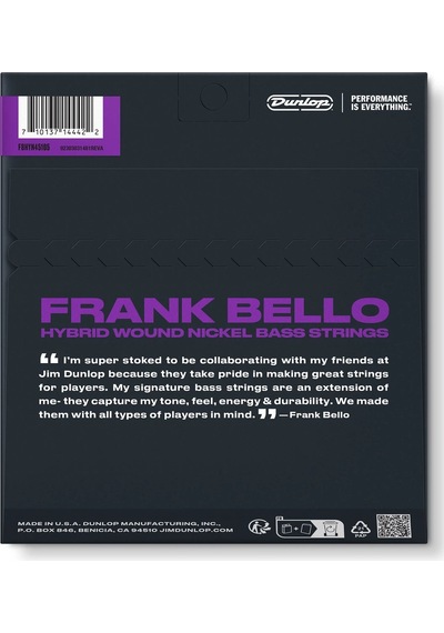 Jim Dunlop Frank Bello Hybrid Bas Teli 45/105