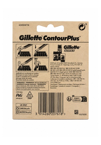 Gillette Contourplus Çift Bıçaklı Tıraş Bıçağı 10 Adet