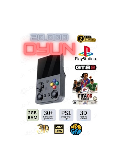 El Atarisi 3.5 Ultrahd Ekran Gamepad Retro Atari Psp/ps1/neogeo Fıfa Gta 20.000 Games Oyun Konsolu