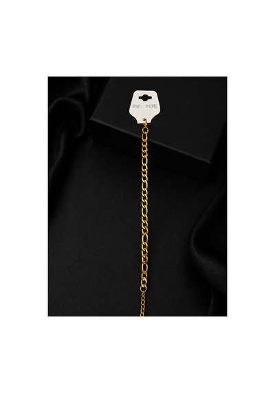 Altın Renk Zincir Model Çelik Bileklik 23cm 7mm Altın - 910317155 Altın