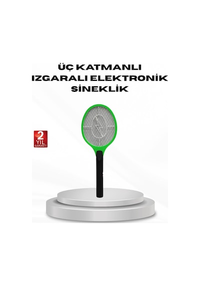 Yüksek Gerilimli Elektronik Sinek Raket Sessiz, Kimyasız Ve Güvenli Kullanım -