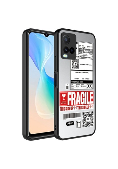 Vivo Y33s Kılıf Aynalı Desenli Kamera Korumalı Parlak Zore Mirror Kapak Fragile