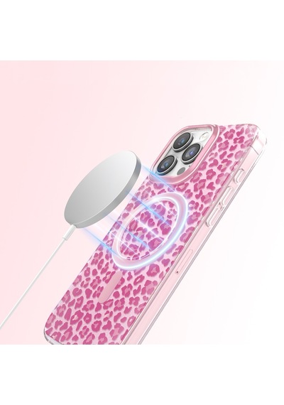İphone 16 Pro Max Uyumlu Kılıf M-safe Şarj Özellikli Zore Paris Veyro Tpu Kapak Pembe